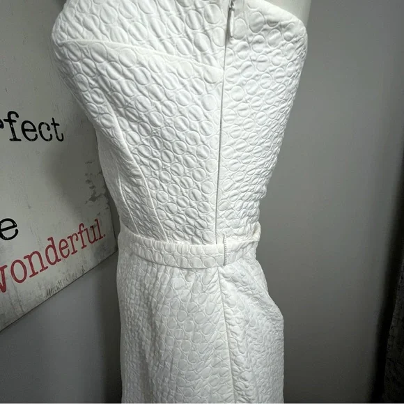 Piazza Sempione Italy Seersucker lined strapless cocktail dress - Picture 6 of 12